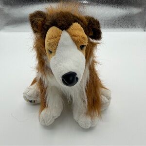 Ganz Webkinz Dog Puppy Collie Plush Toy Brown White HM 149 NO Code Retired